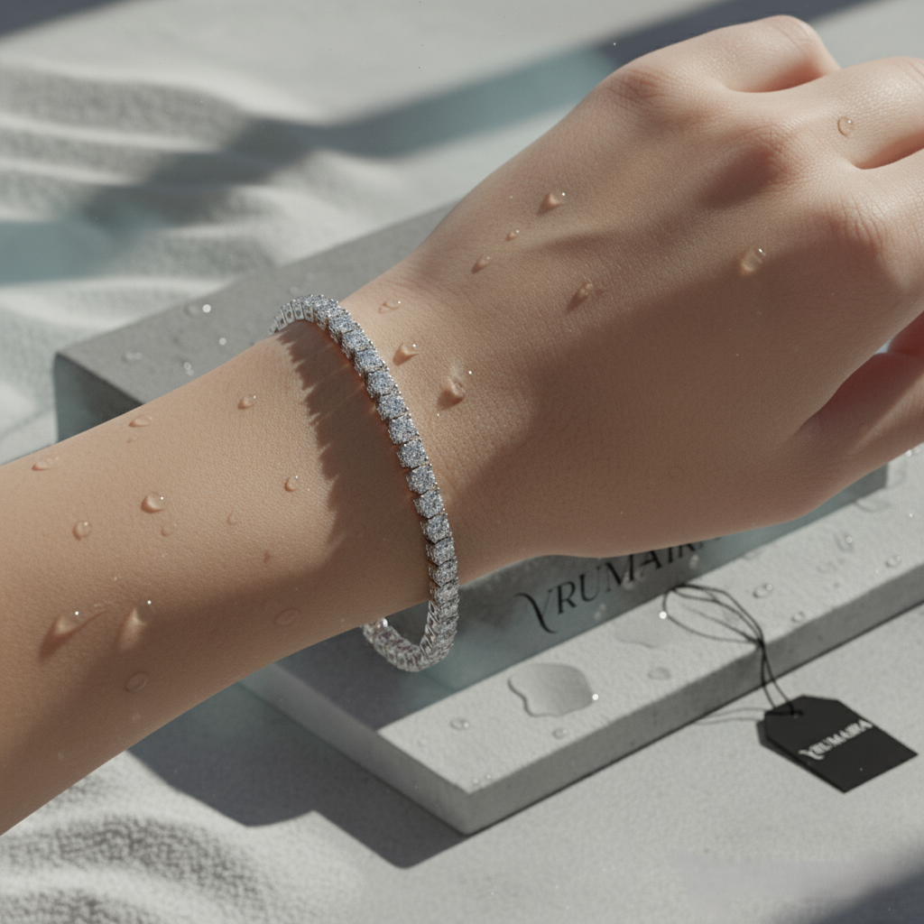 Classic AD Diamond Tennis Bracelet for Women
