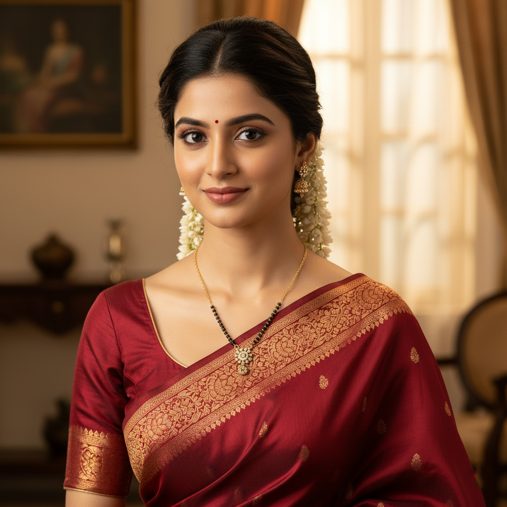 Gold Plated Sunburst AD Mangalsutra for Daily Wear