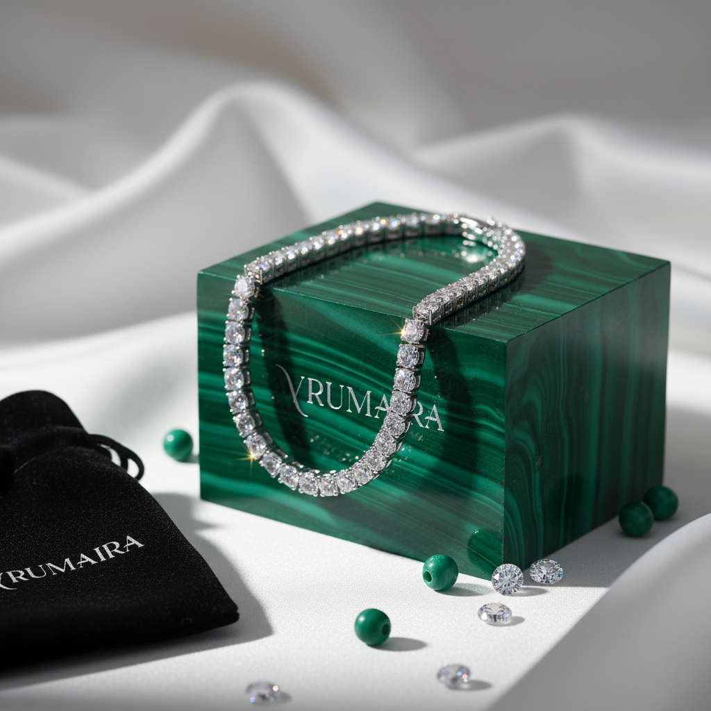 Classic AD Diamond Tennis Bracelet for Women