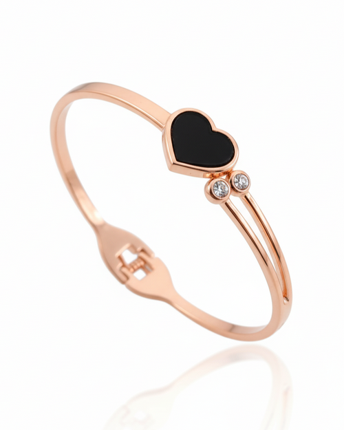 Noir Heart Kada Bracelet