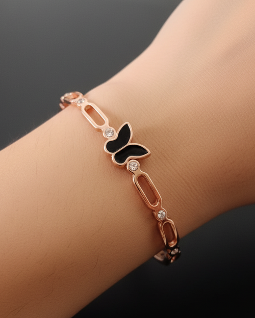 Noir Butterfly Kada Bracelet
