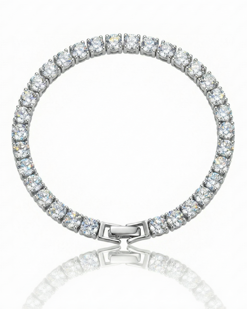 Women's Silver Tennis Bracelet