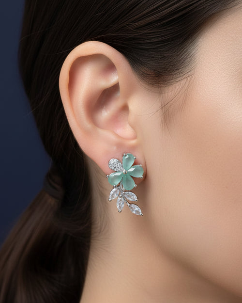 Marquise Sprig Petal Stud Earrings