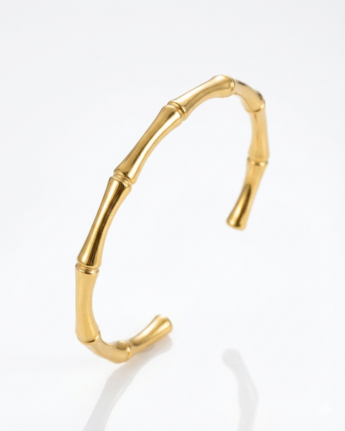 Gilded Segmented Bamboo Kada