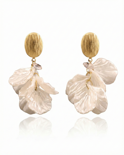 Satin Petal Blossom Dangles