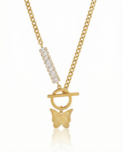 Crystalline & Stippled Papilio Necklace