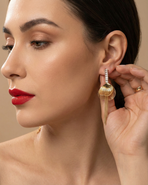 Shimmering Filigree Fringe Dangles