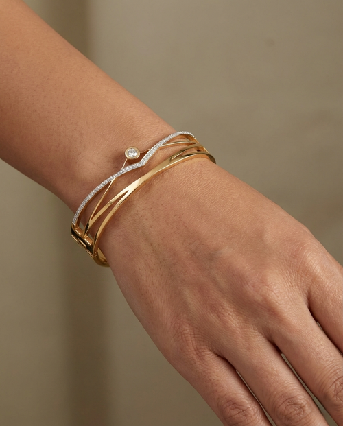 Gilded Rippling Crest Kada