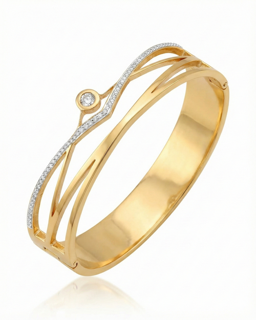 Gilded Rippling Crest Kada