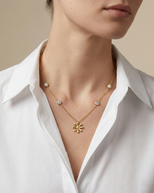 Bellis & Orbicular-Crystalline Necklace