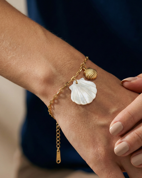 Nacreous-Scallop & Pectinid Bracelet
