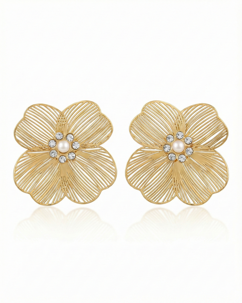 Gilded Gossamer Blossom Earrings
