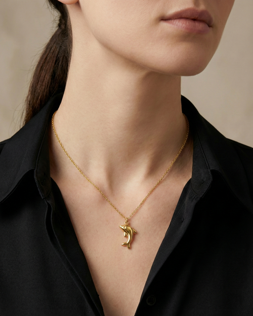 Gilded Salient Delphinid Necklace