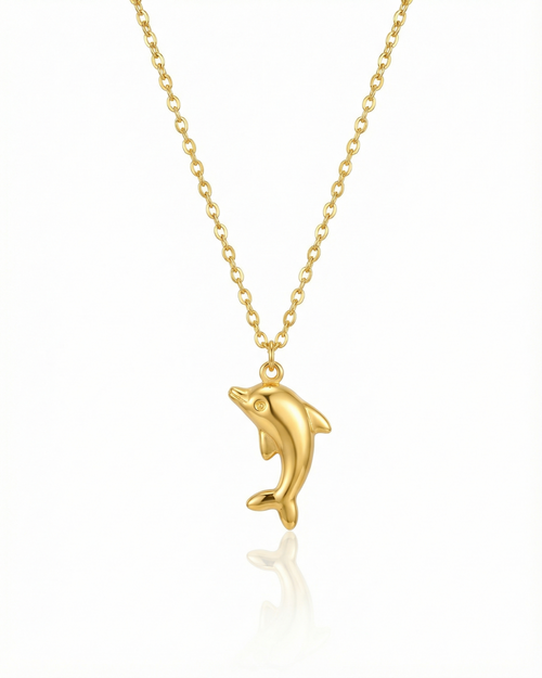 Gilded Salient Delphinid Necklace