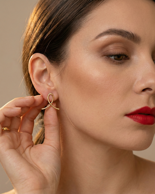 Sleek Wire-Loop Earrings