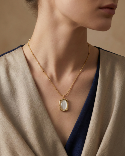 Chatoyant Ovoid-Insignia Necklace