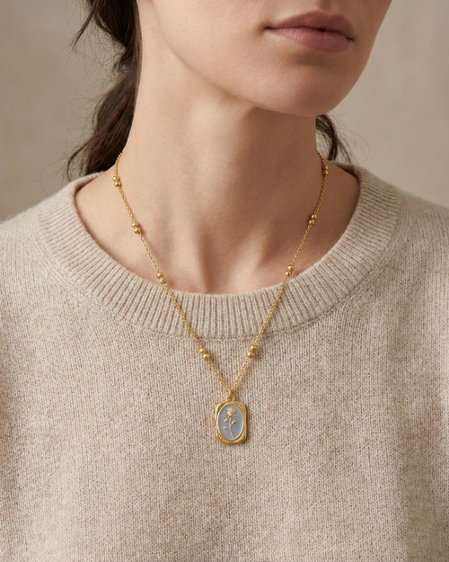 Cerulean Rosa-Insignia Necklace