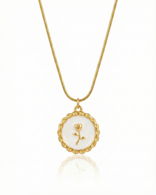 Vitreous Rosa-Insignia Necklace