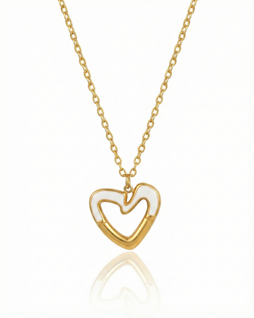 Biomorphic Alabaster Cordiform Necklace