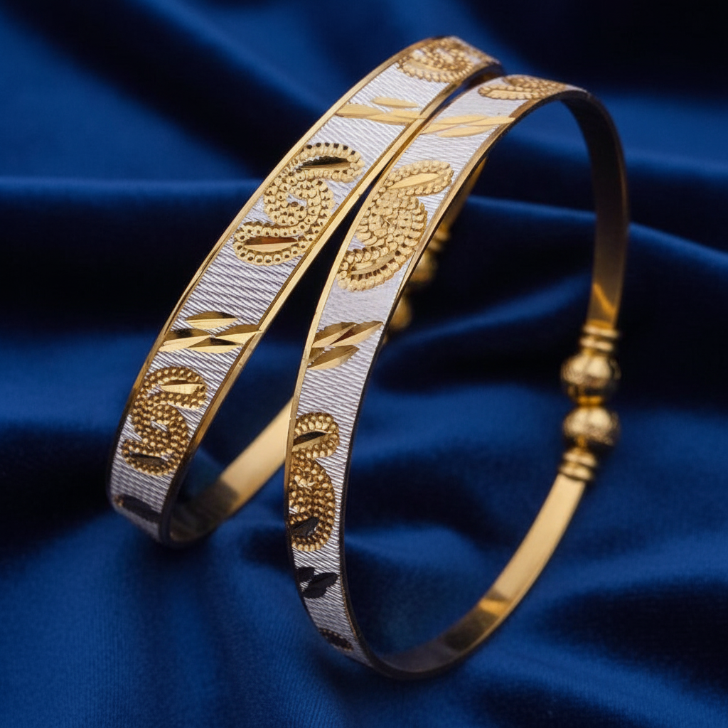 Classic Two-Tone Paisley Kangan Pair