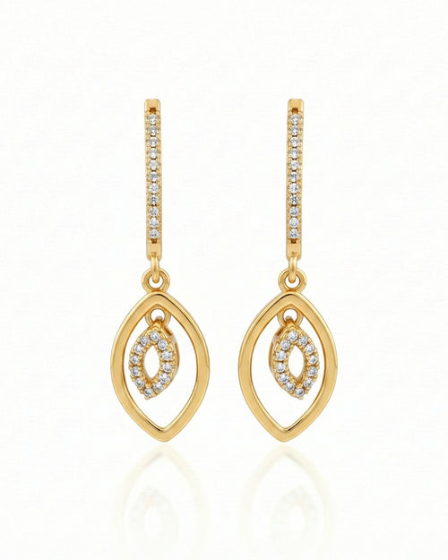 Nested Marquise Foliage Dangles