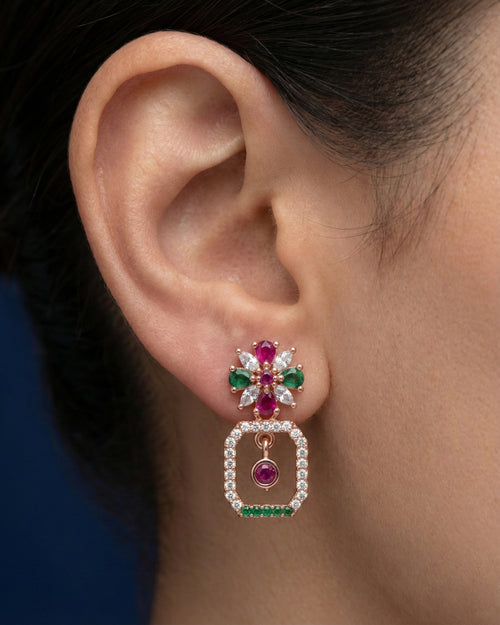 Blossom Geometric Frame Dangles