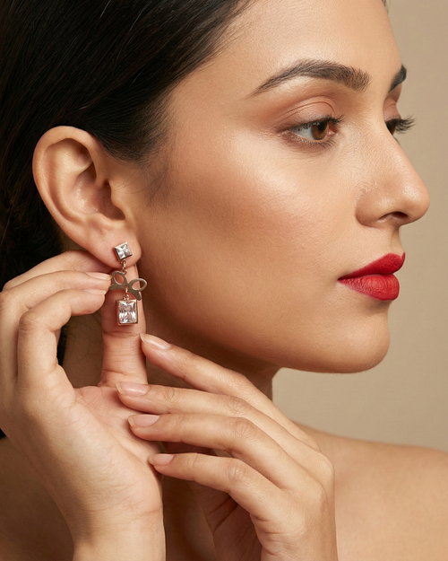 Roseate Prismatic Ribbon Dangles