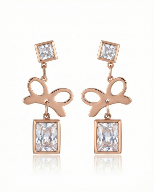 Roseate Prismatic Ribbon Dangles