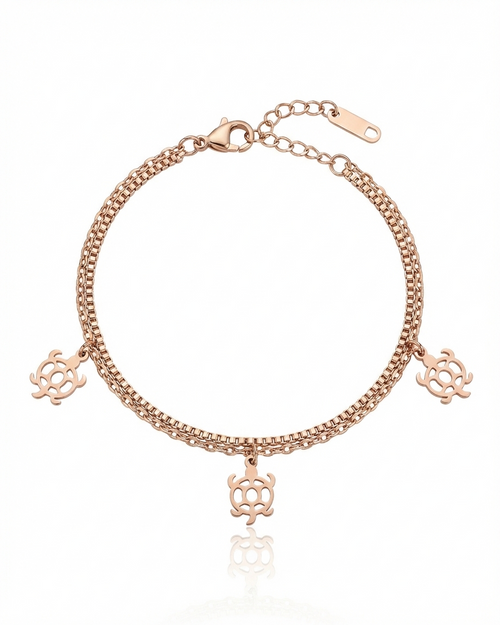 Layered Geometric-Testudinal Bracelet