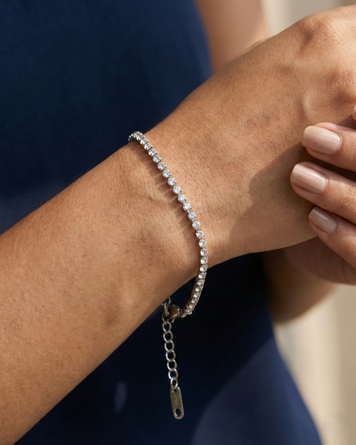 Seriate Crystalline Tennis Bracelet