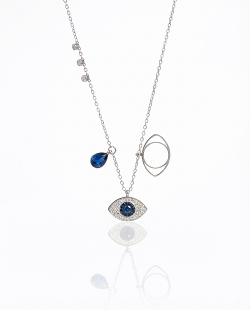 Silver Mystic Multi-Charm Necklace