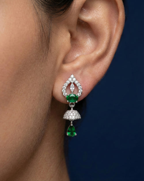 Teardrop Halo Jhumka Dangles